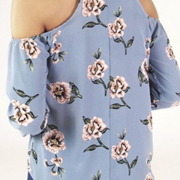 Chambray Off the Shoulder Blouse - Picture 3 of 3